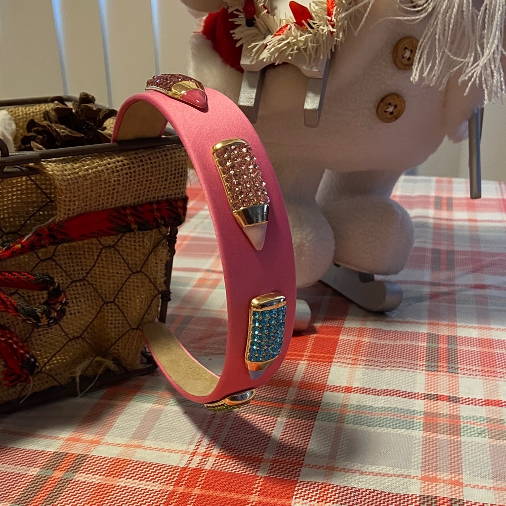 Pink Crayon Embellished Headband